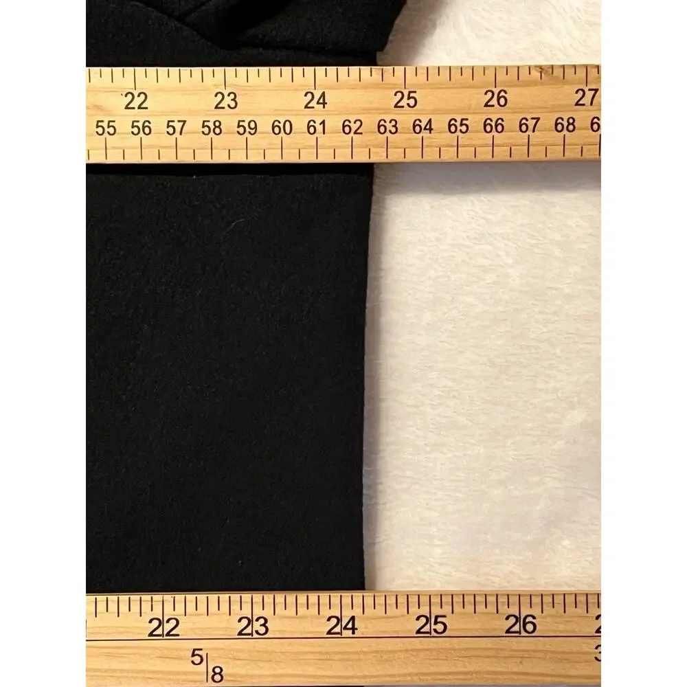 Jos A Bank Mens 44R Black Wool Topcoat Overcoat Knee-Length Walking Coat